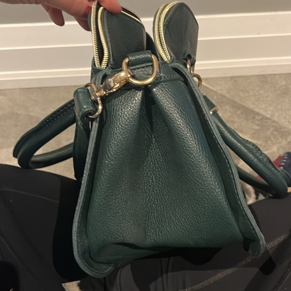 Street level vegan leather laptop/work bag in green - Picture 11 of 11